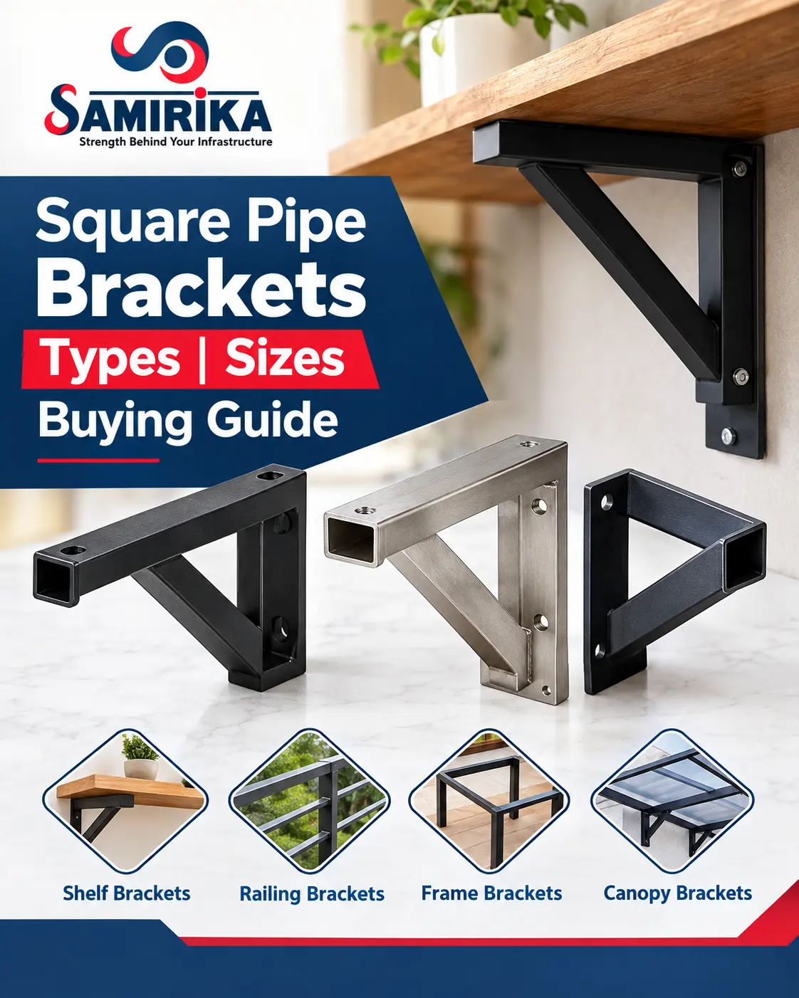 Square Pipe Brackets Types Sizes Buying Guide